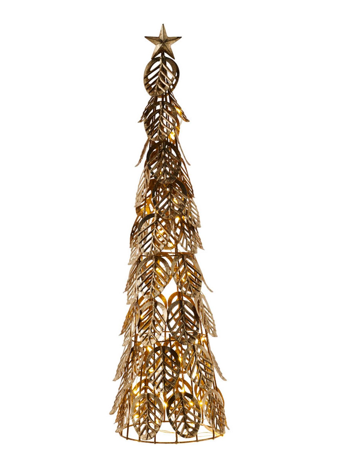 Sirius Kirstine tree 20 lampjes 53,5 cm goud - voorkant goud