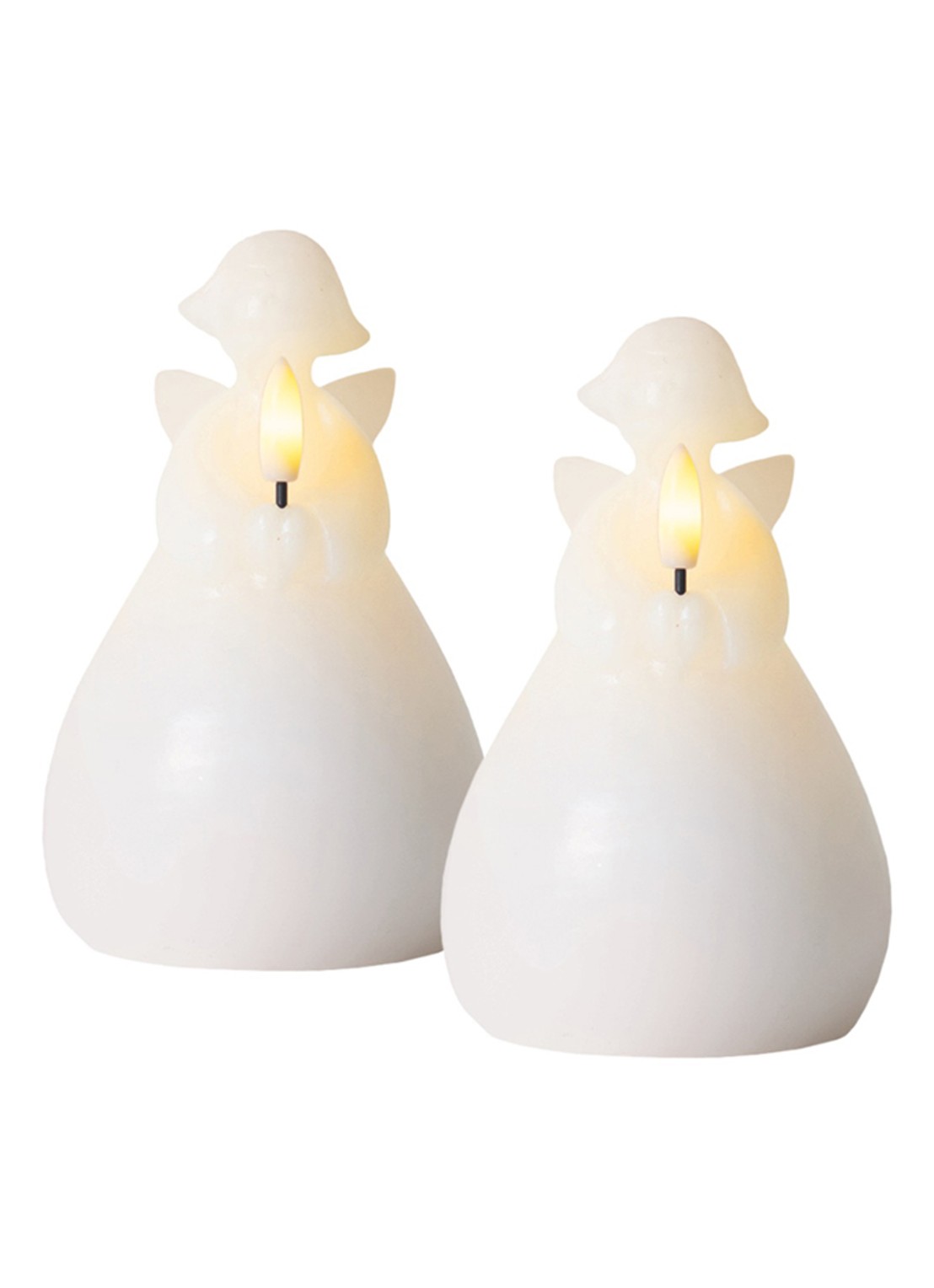 Sirius Lucia LED-kaars 10 cm set van 2 - voorkant gebroken wit
