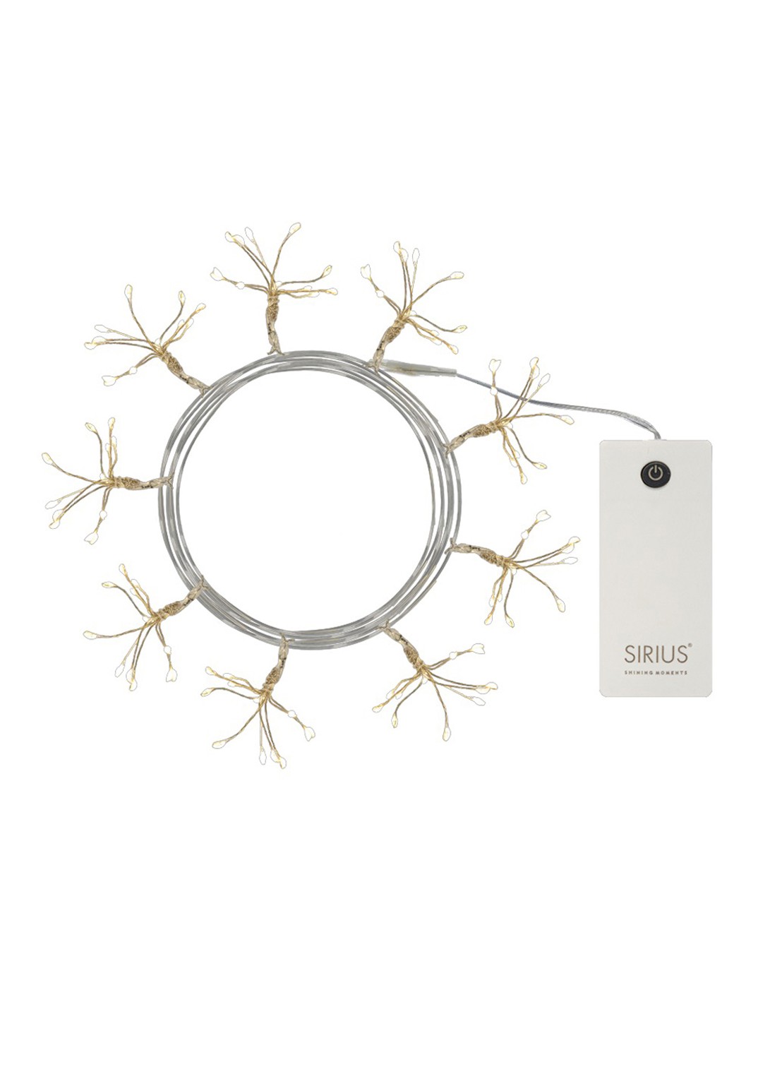 Sirius Nova lichtslinger 120 cm - voorkant zilver