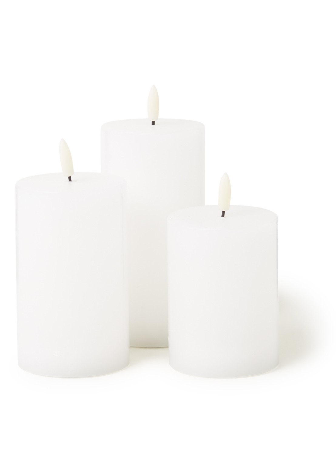 Sirius Sille Exclusive LED-kaars set van 3 - voorkant wit