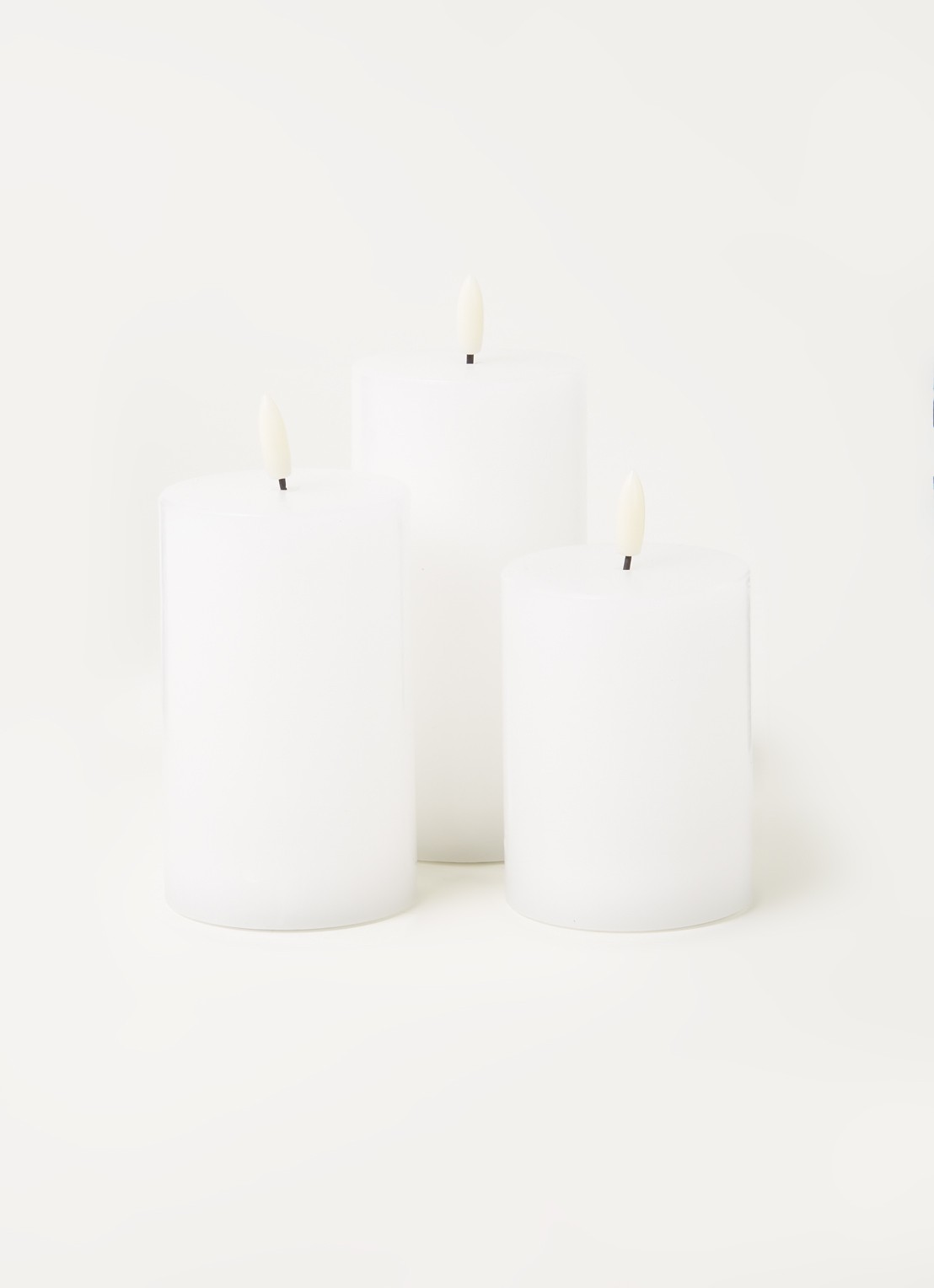 Sirius Sille Exclusive LED-kaars set van 3 - voorkant 2 wit
