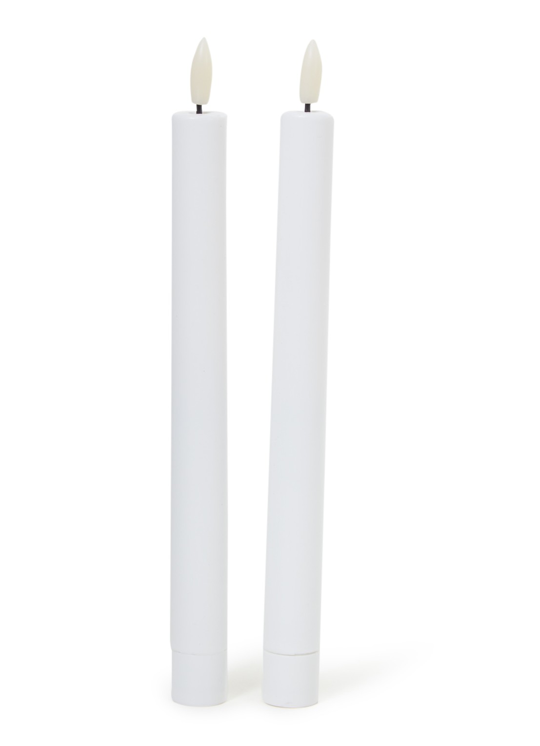Sirius Sille tall LED-kaars 25 cm set van 2 - voorkant wit