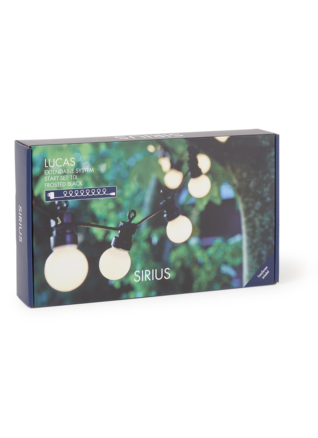 Sirius Sirius Lucas Frosted lichtsnoer startset 3 meter - voorkant 2 lichtgeel