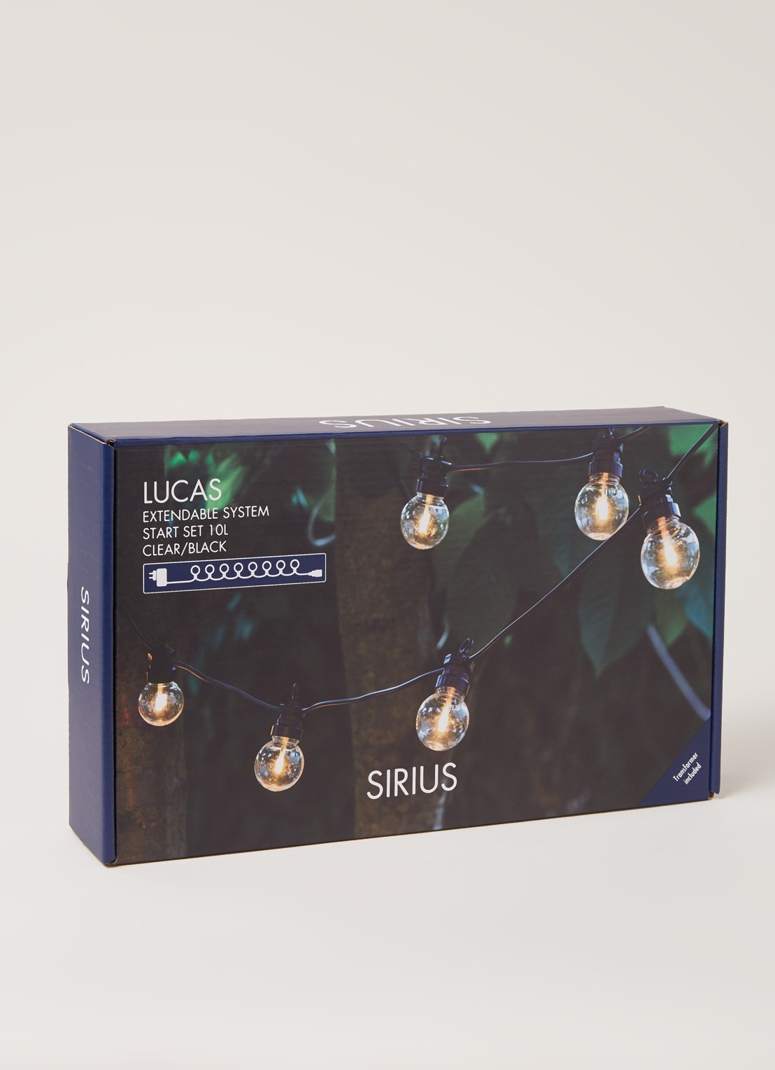 Sirius Sirius Lucas lichtsnoer startset 3 meter - detail zwart