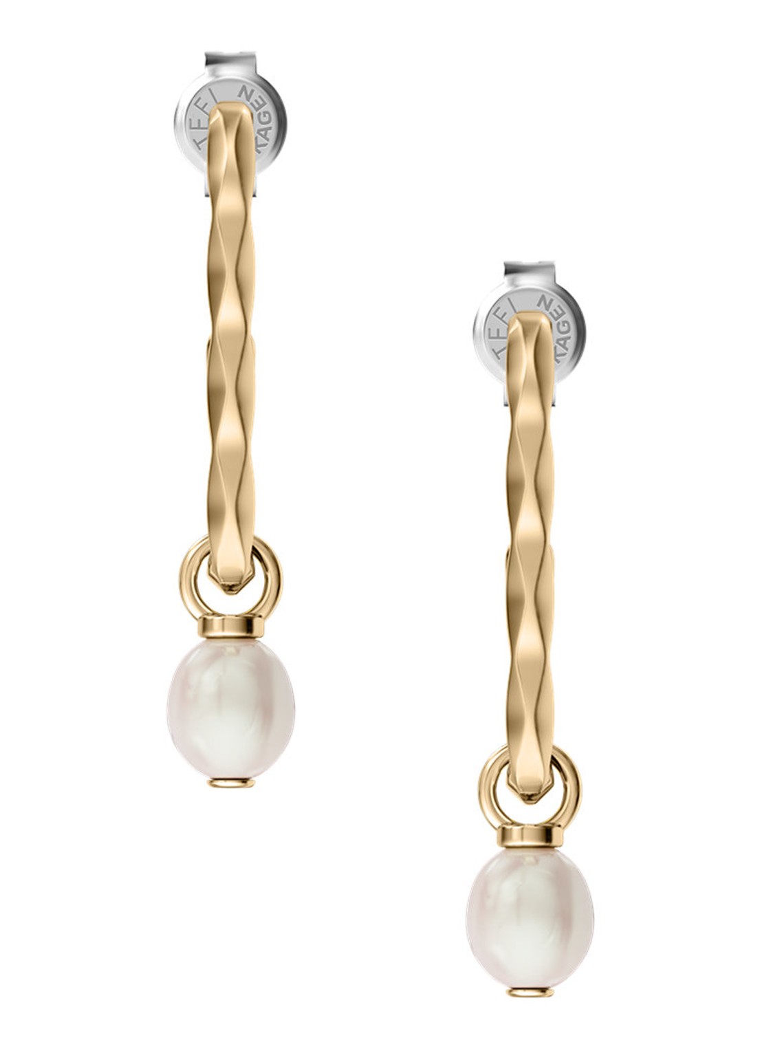 Skagen Agnethe Pearl oorstekers SKJ5025710 - detail goud