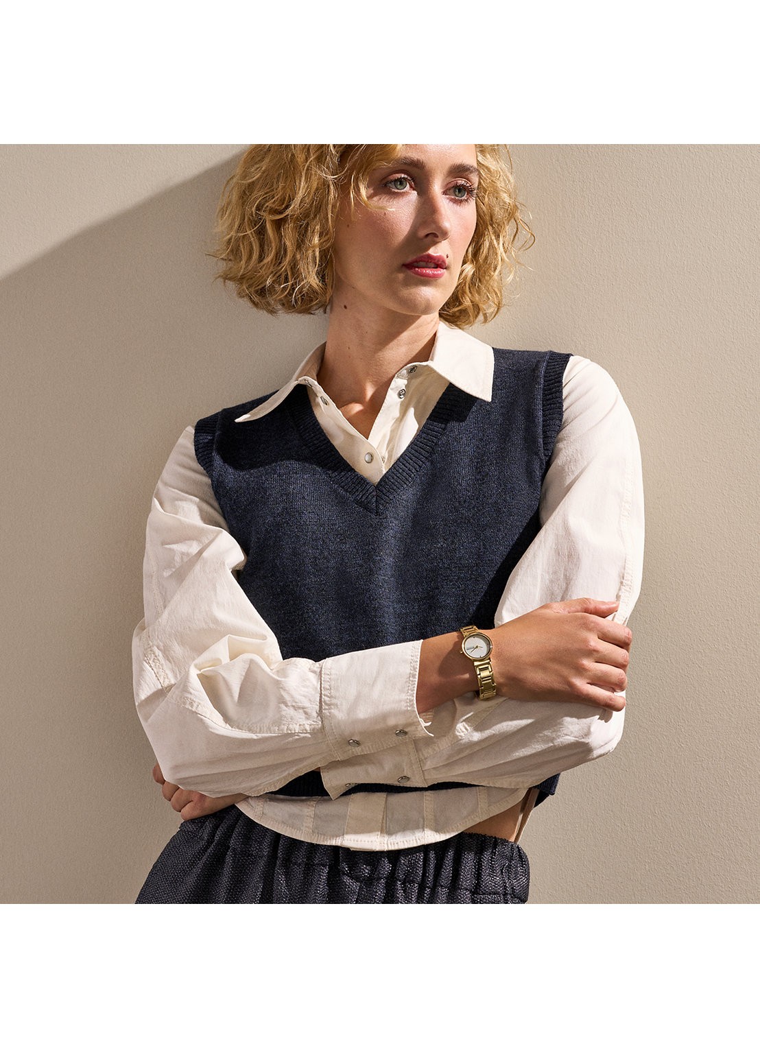 Skagen Freja Lille horloge SKW3167 - detail 4 goud