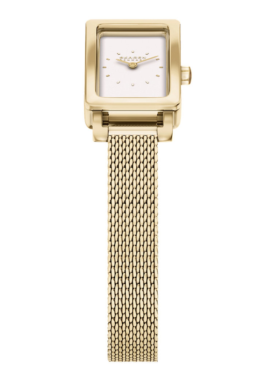 Skagen Hagen Micro horloge en oorstekers set van 2 SKW1158SET - detail 4 goud