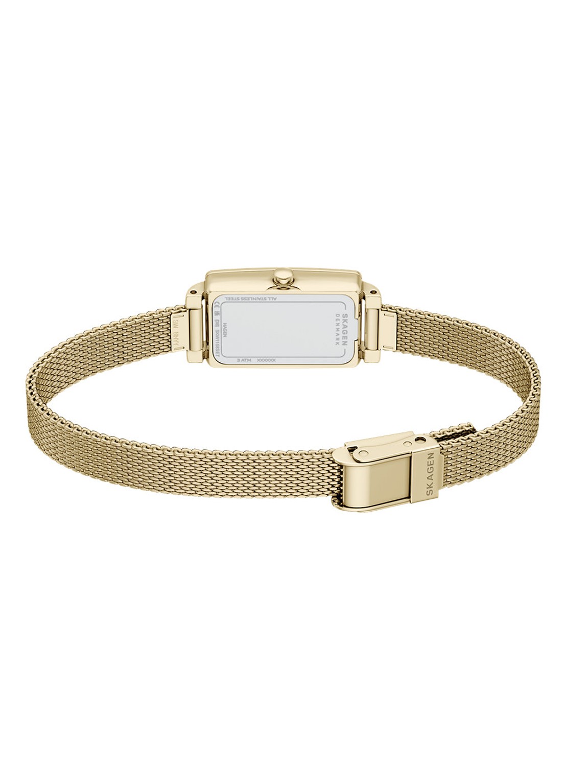 Skagen Hagen Micro horloge en oorstekers set van 2 SKW1158SET - detail 5 goud