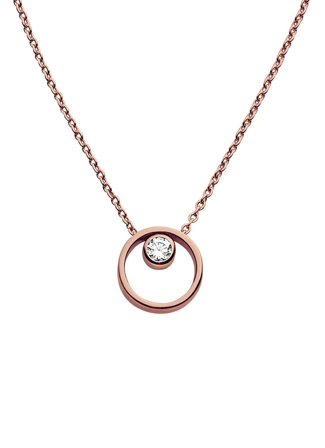 Skagen Ketting met hanger SKJ0850791 - voorkant goud