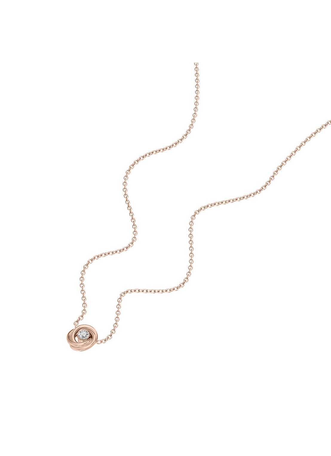 Skagen Moderne Glits ketting met zirkonia SKJ1923791 - detail 2 roségoud