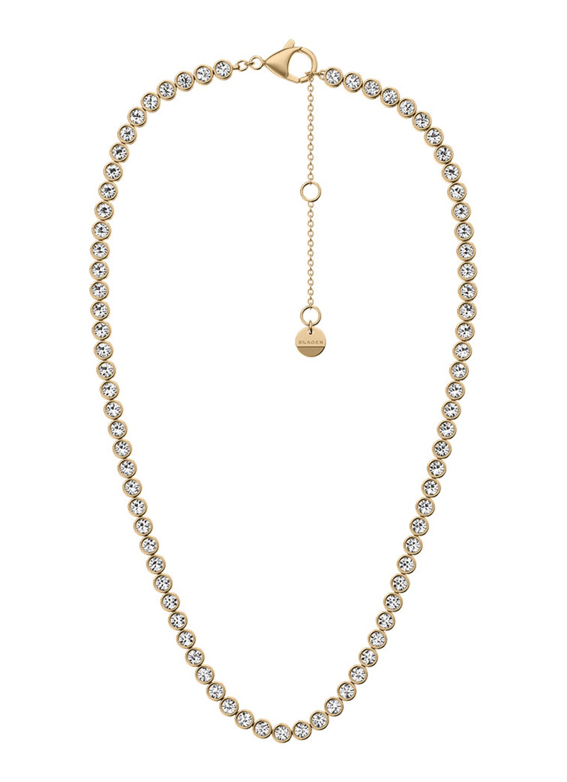 Skagen Moderne Glitz ketting verguld SKJ5019710 - voorkant goud
