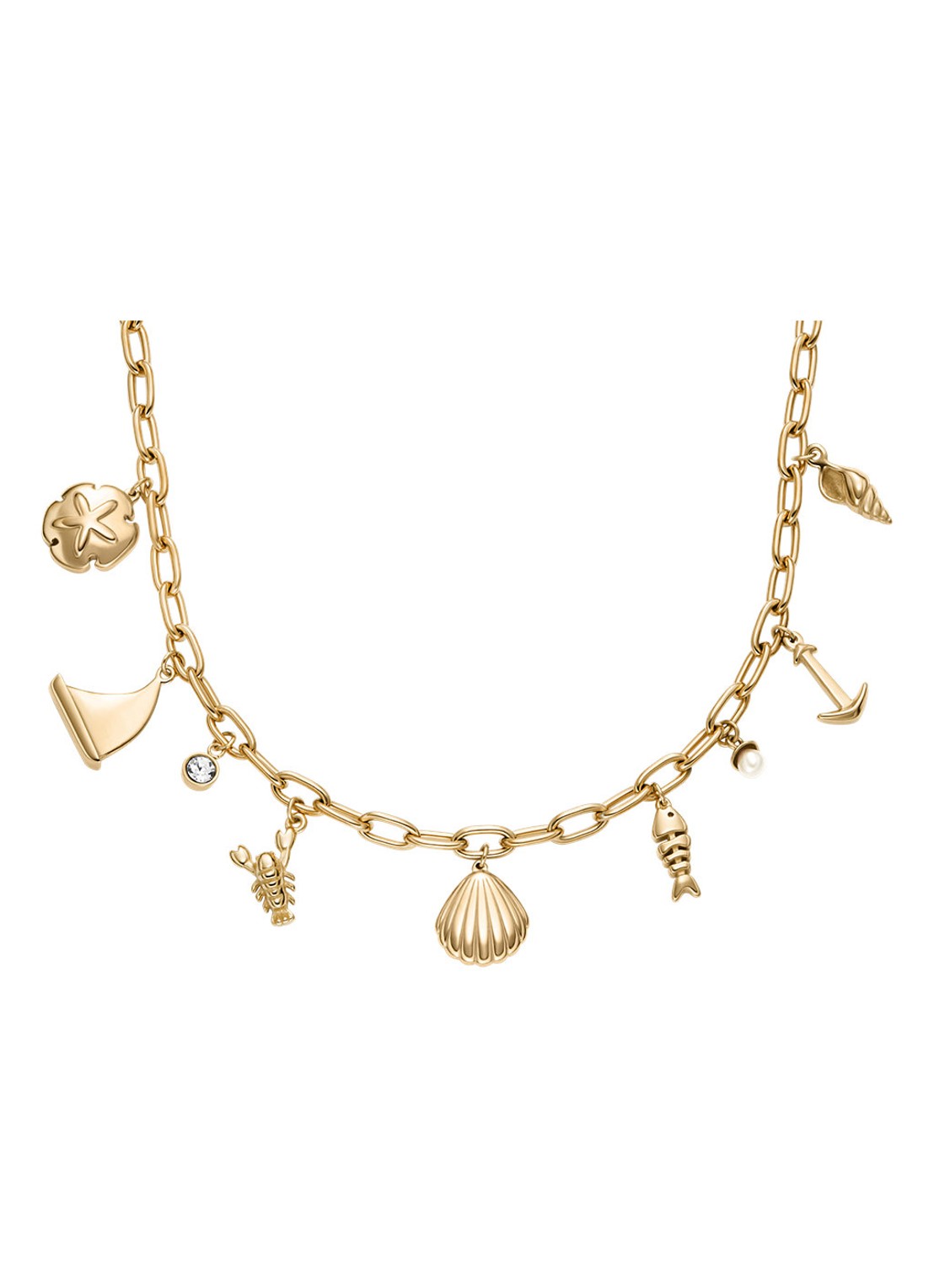 Skagen Moderne Ikon ketting SKJ1902710 - voorkant 4 goud