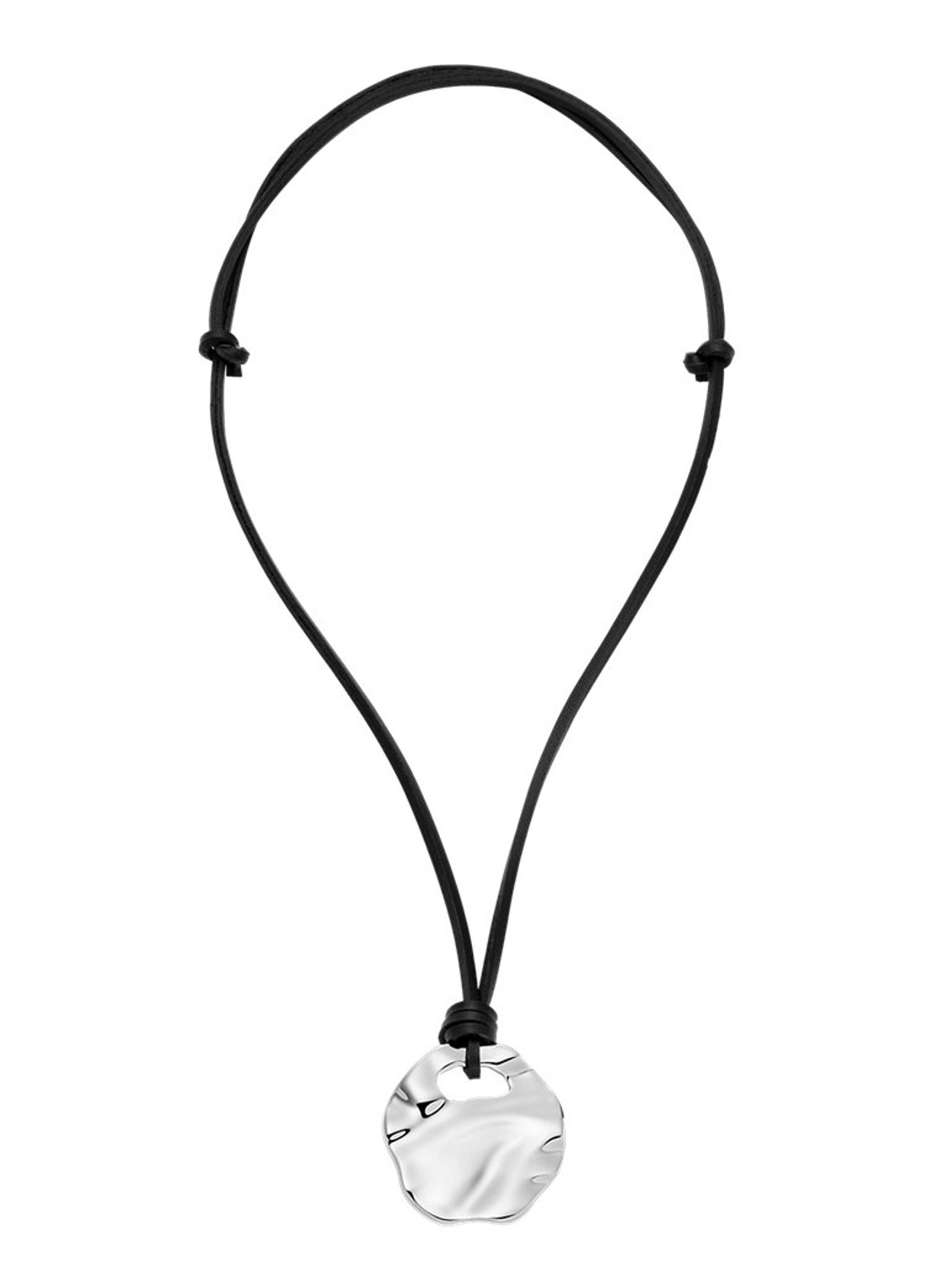 Skagen Moderne Stak ketting van leer SKJ1898040 - detail 2 zilver