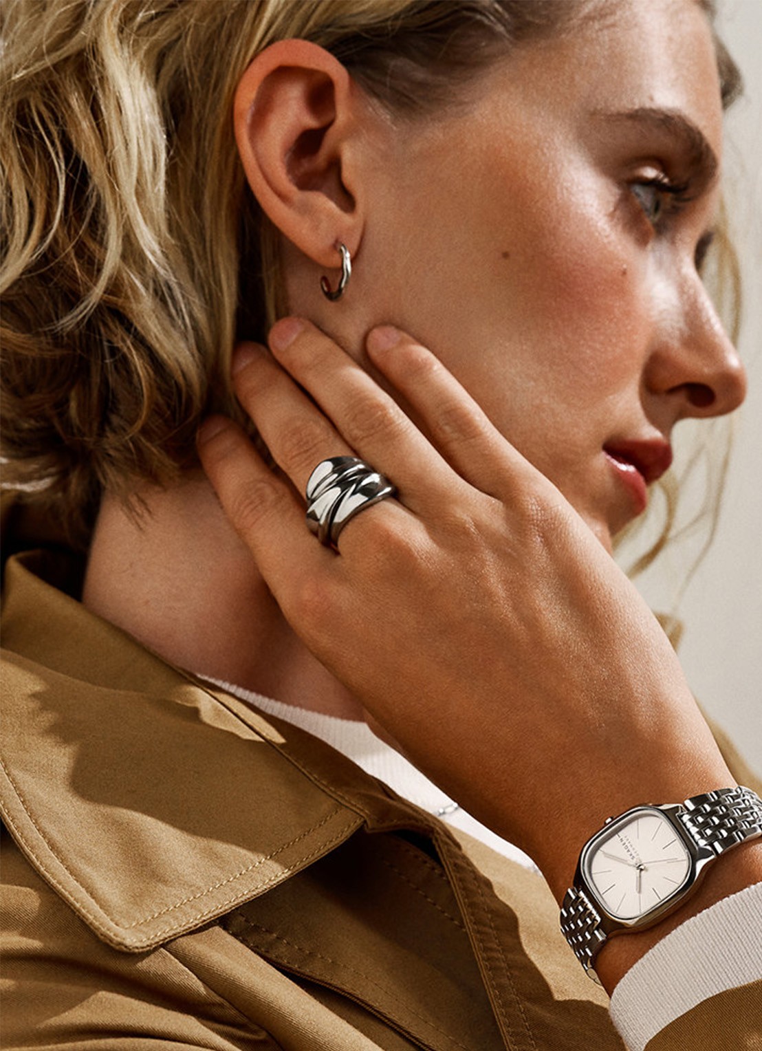 Skagen Oorringen SKJ1869040 - detail 3 zilver