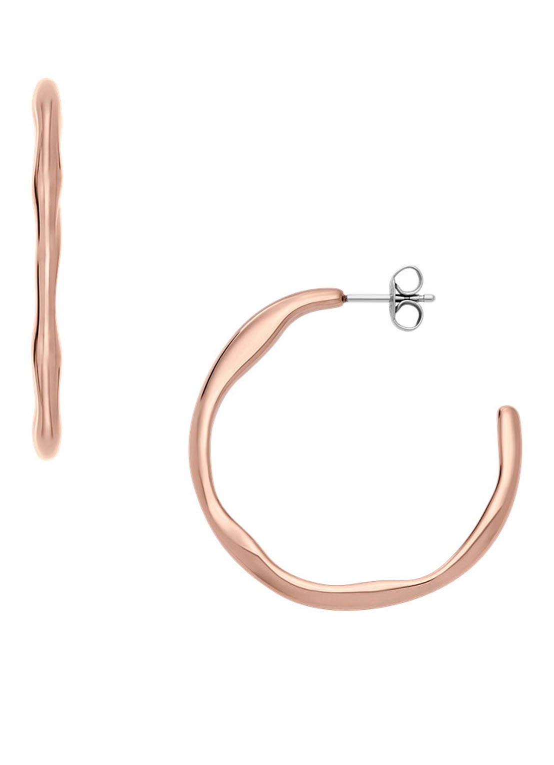 Skagen Oorringen SKJ1874791 - voorkant roségoud