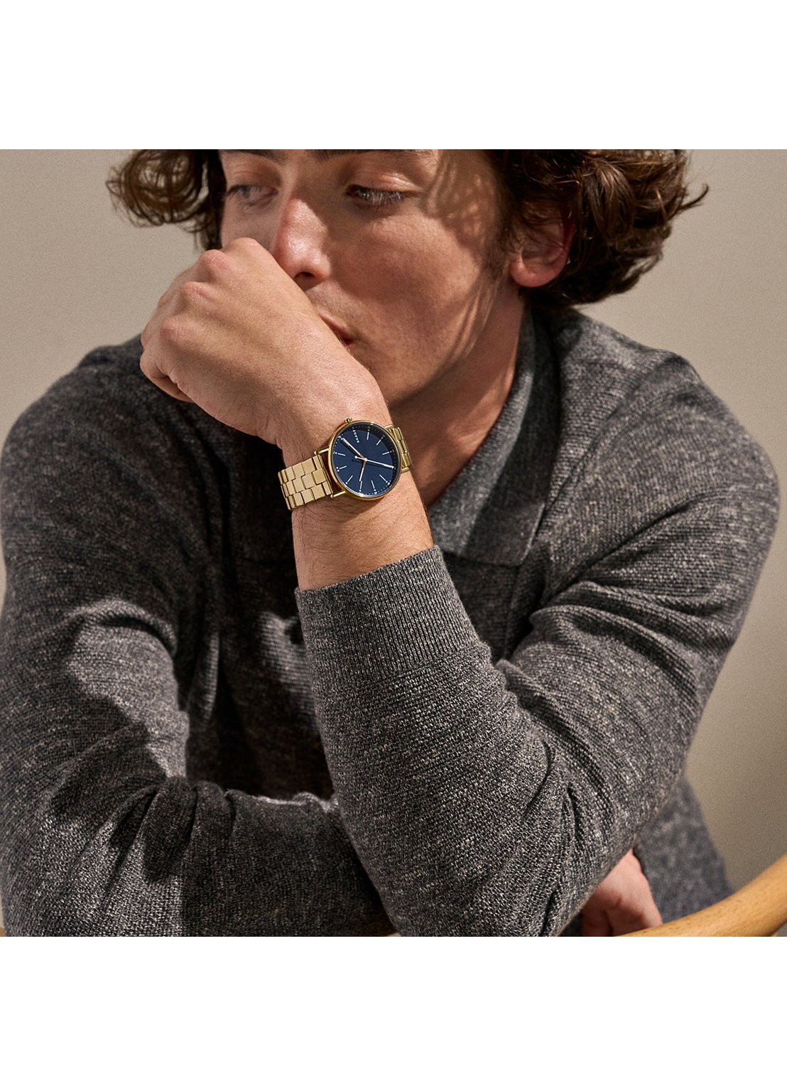 Skagen Signatur horloge SKW6945 - detail 4 goud