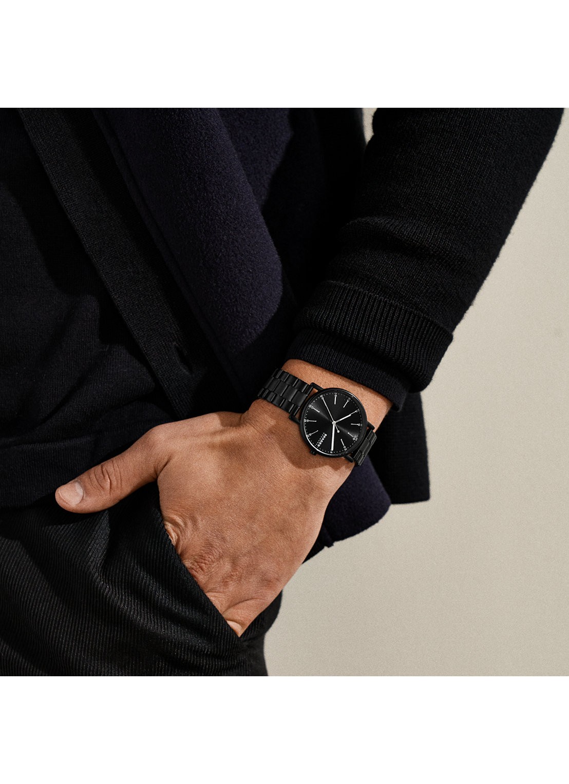 Skagen Signatur horloge SKW6952 - detail 5 zwart