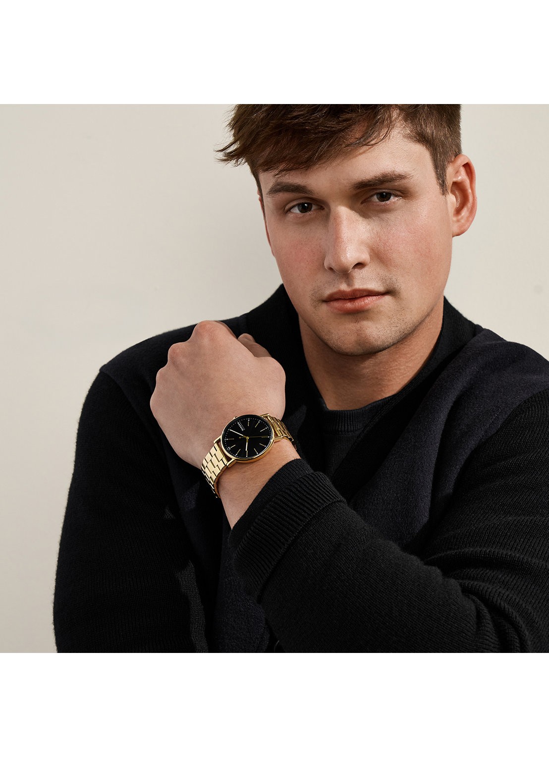 Skagen Signatur horloge SKW6957 - detail 5 goud