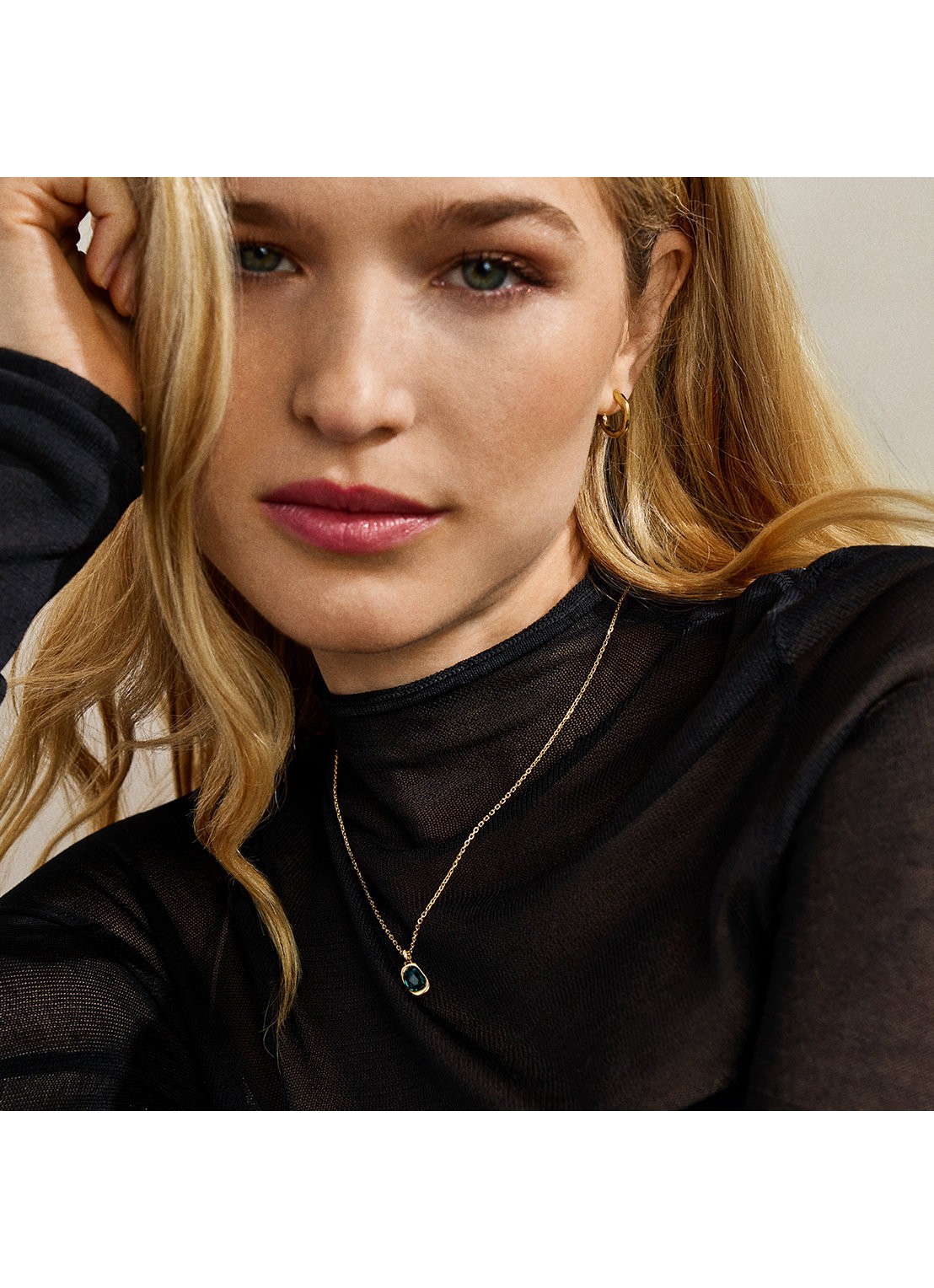 Skagen Sofie Sea Glass ketting SKJ1913710 - detail 2 goud