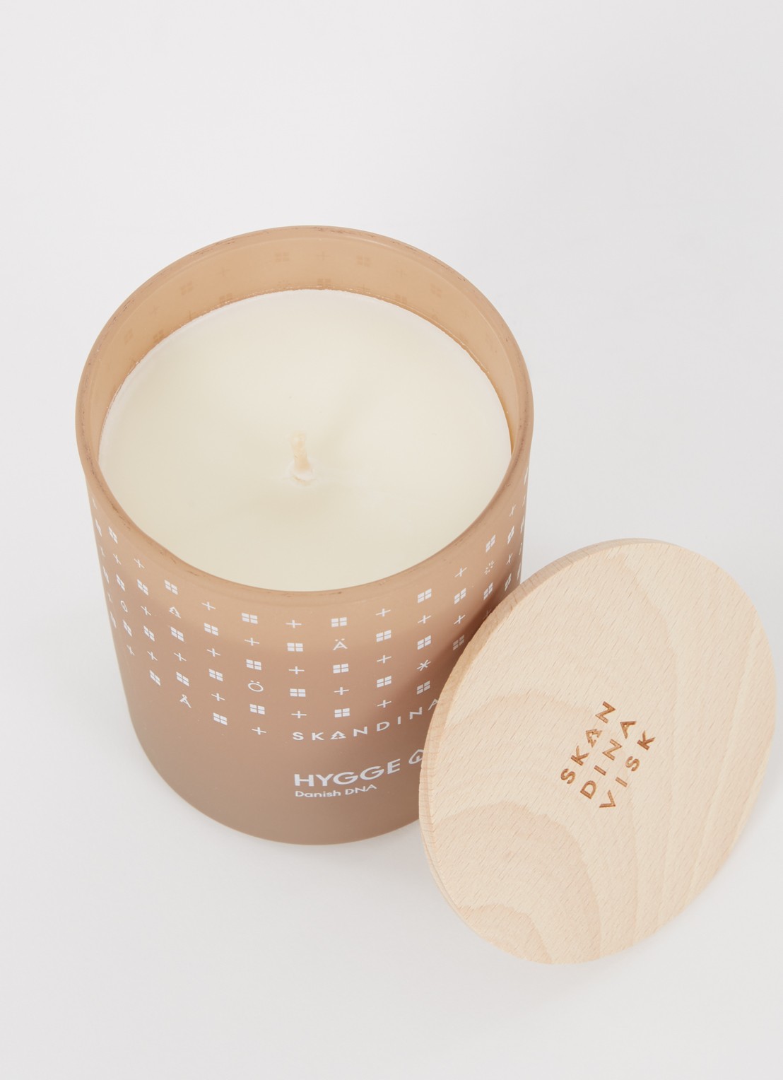 Skandinavisk Hygge geurkaars 200 gram - voorkant 2 bruin