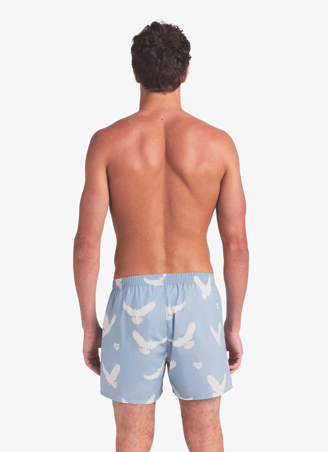 SKIMS Aero boxer met print - achterkant beige