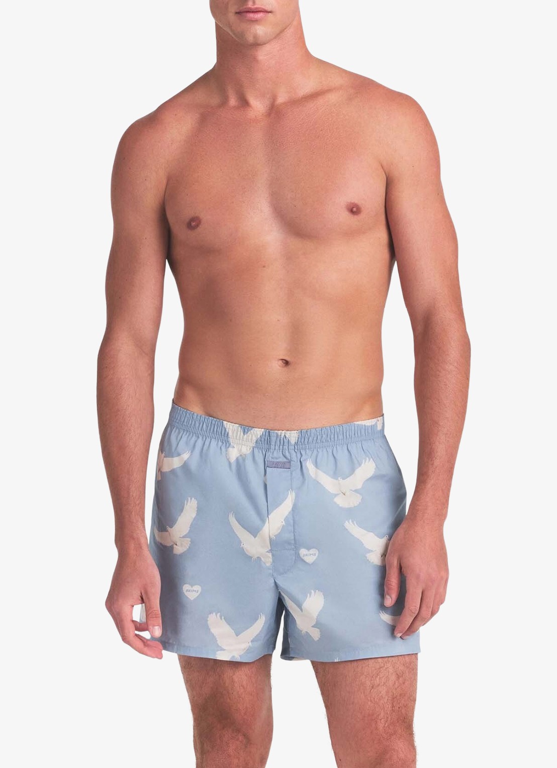 SKIMS Aero boxer met print - voorkant 3 beige