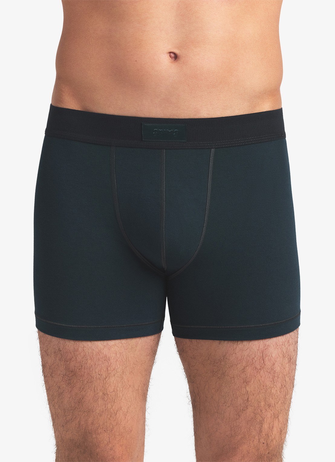 SKIMS Boxershort met logoband in 3-pack - detail blauwgrijs