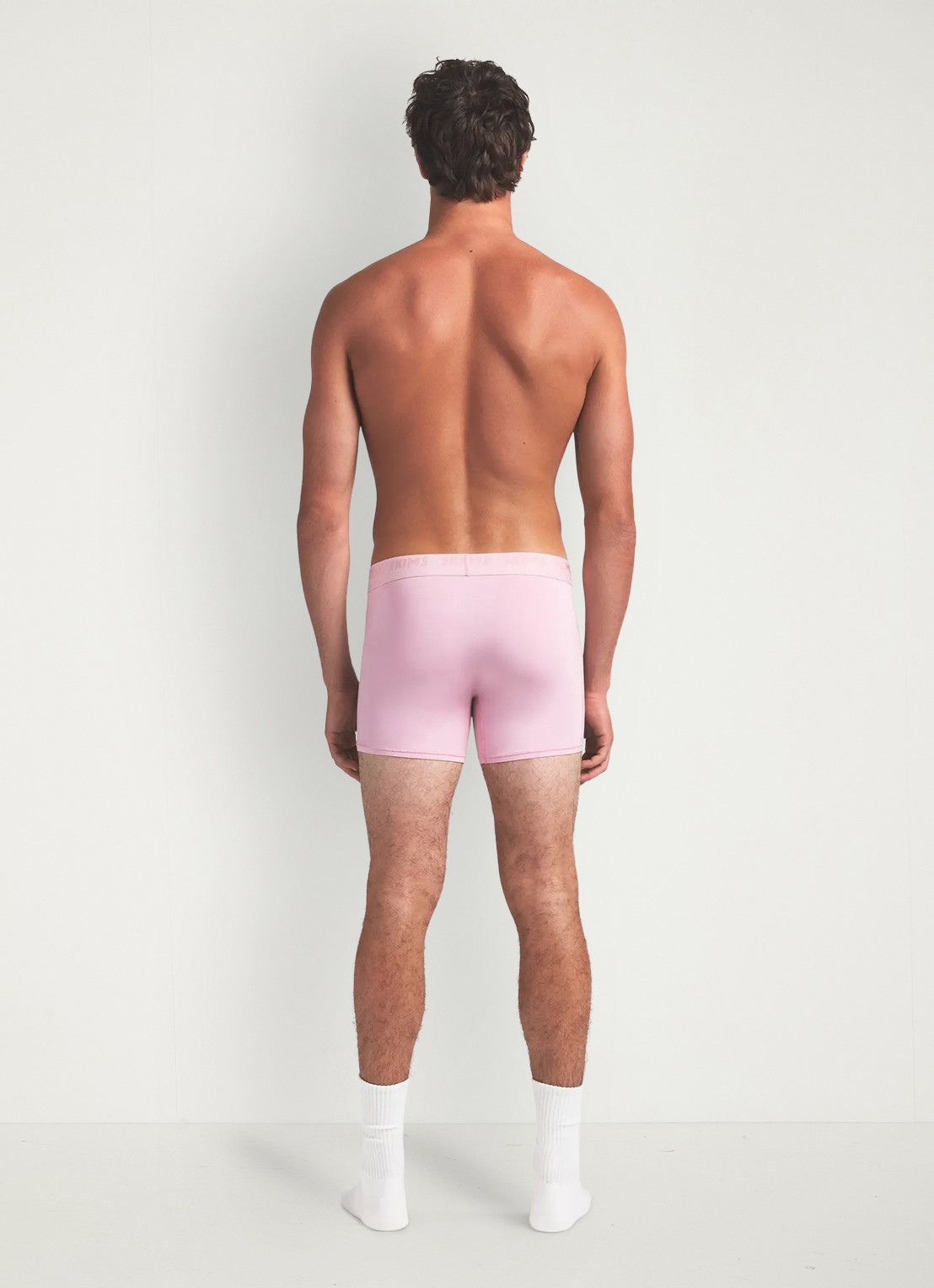 SKIMS Boxershort met logoband in 3-pack - achterkant 4 roze