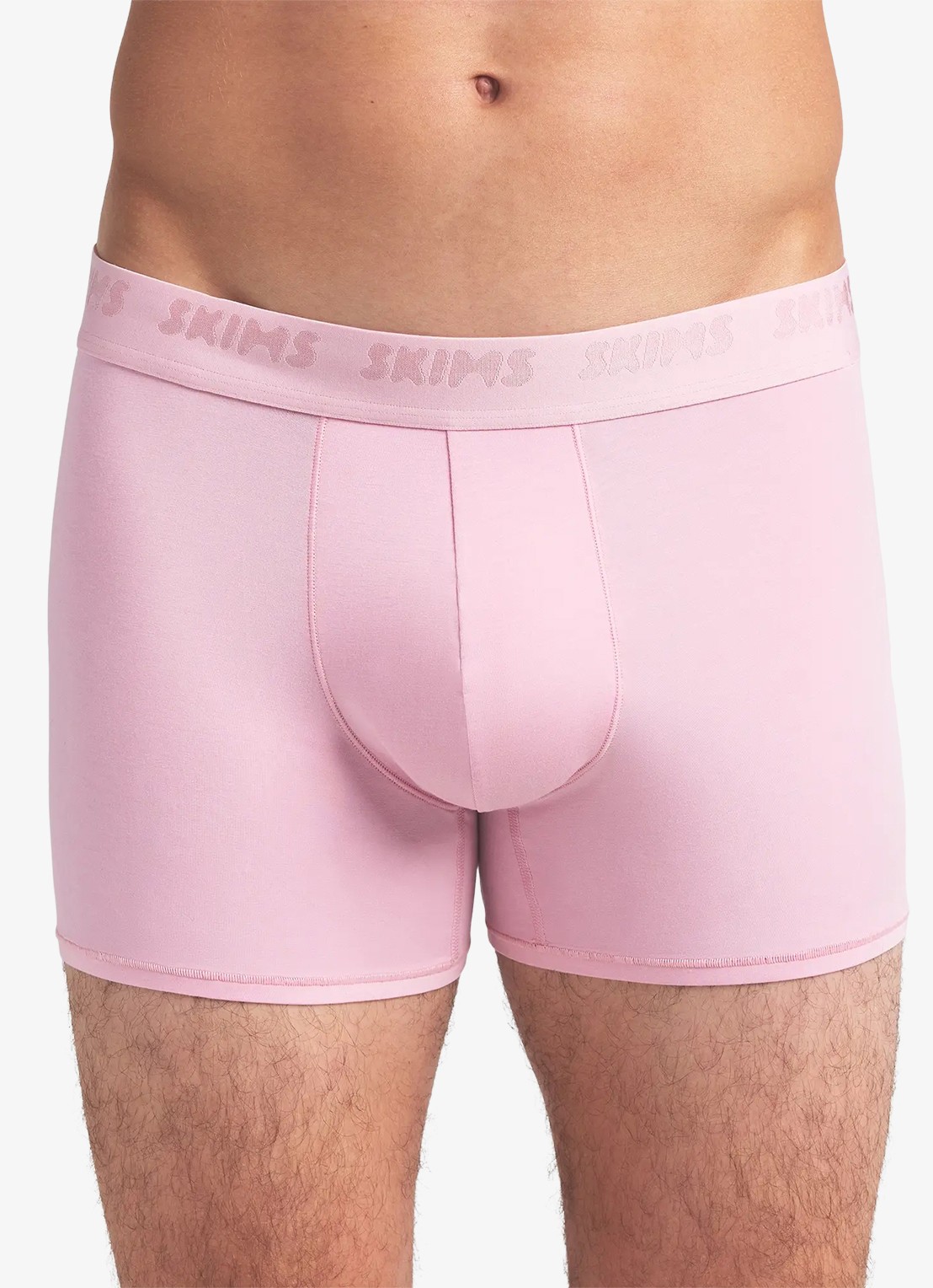 SKIMS Boxershort met logoband in 3-pack - detail roze