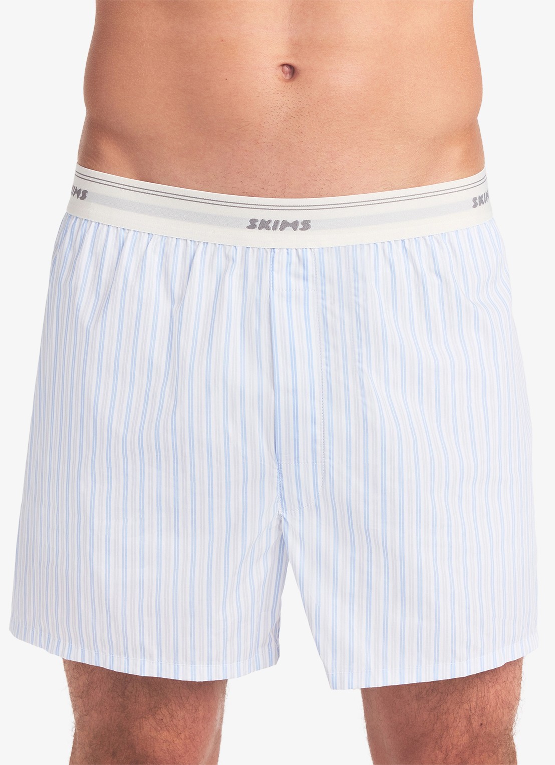SKIMS Boxershort met logoband - detail 3 blauw