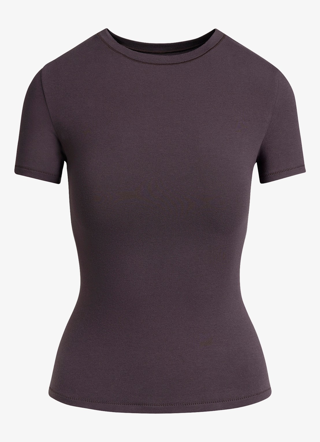 SKIMS Cotton Jersey cropped T-shirt met ronde hals - voorkant 2 iron