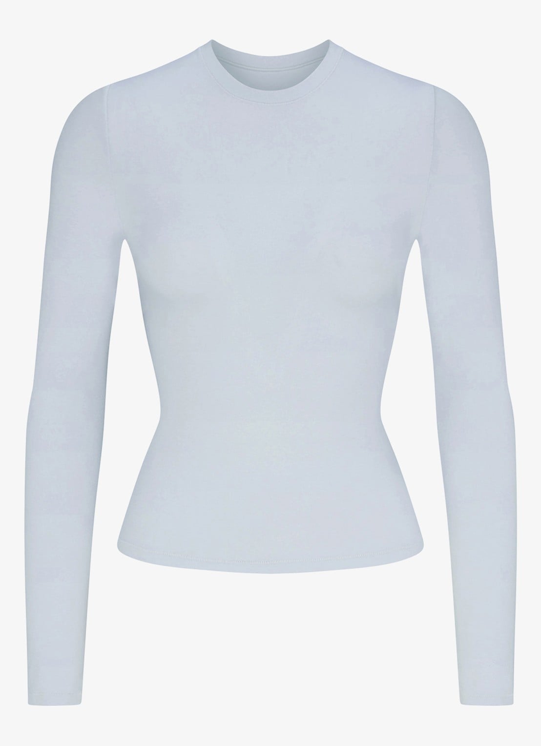 SKIMS Cotton Jersey longsleeve met ronde hals - voorkant 5 lichtblauw