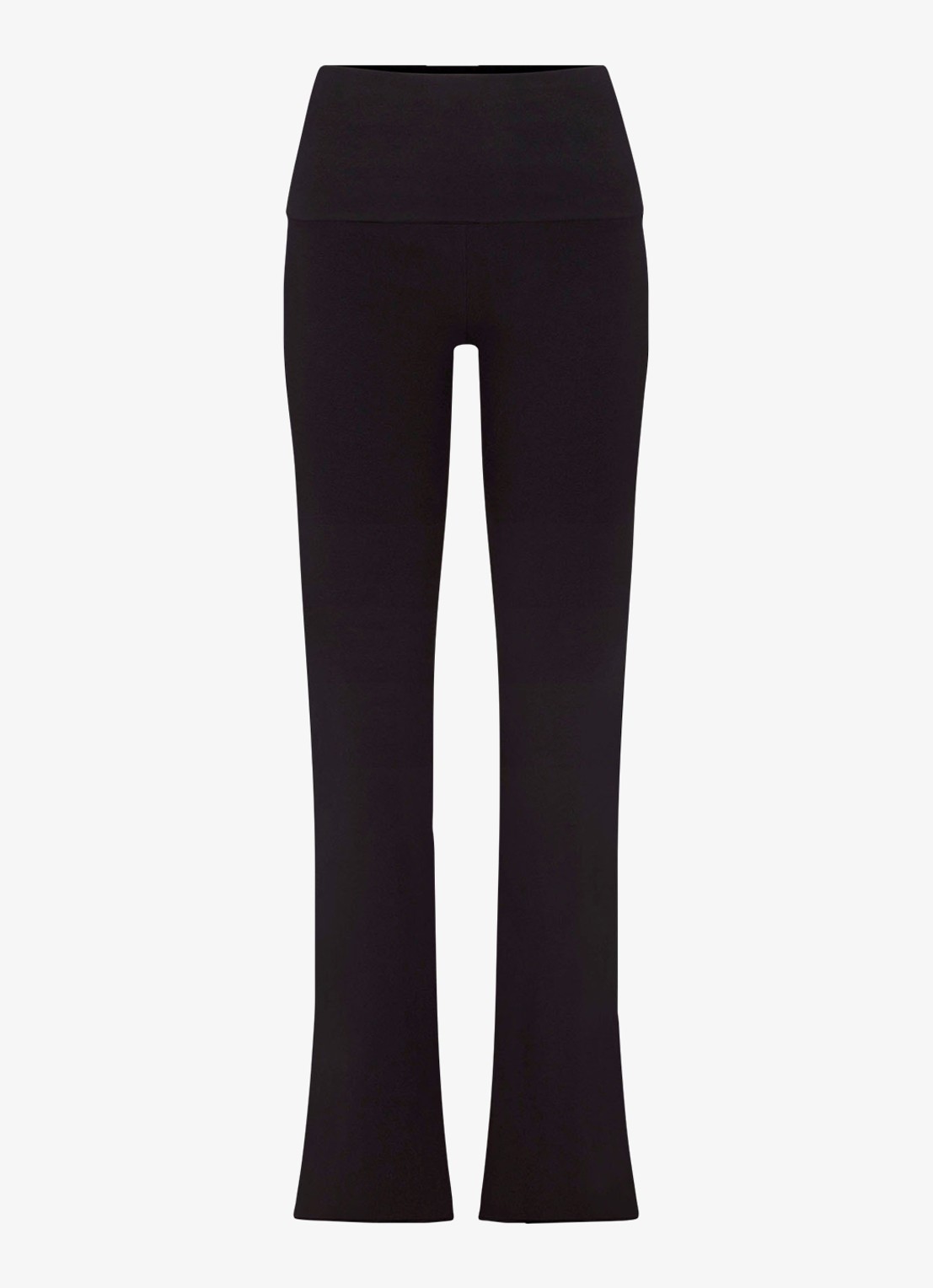 SKIMS Cotton Jersey mid waist straight fit loungebroek  - voorkant zwart