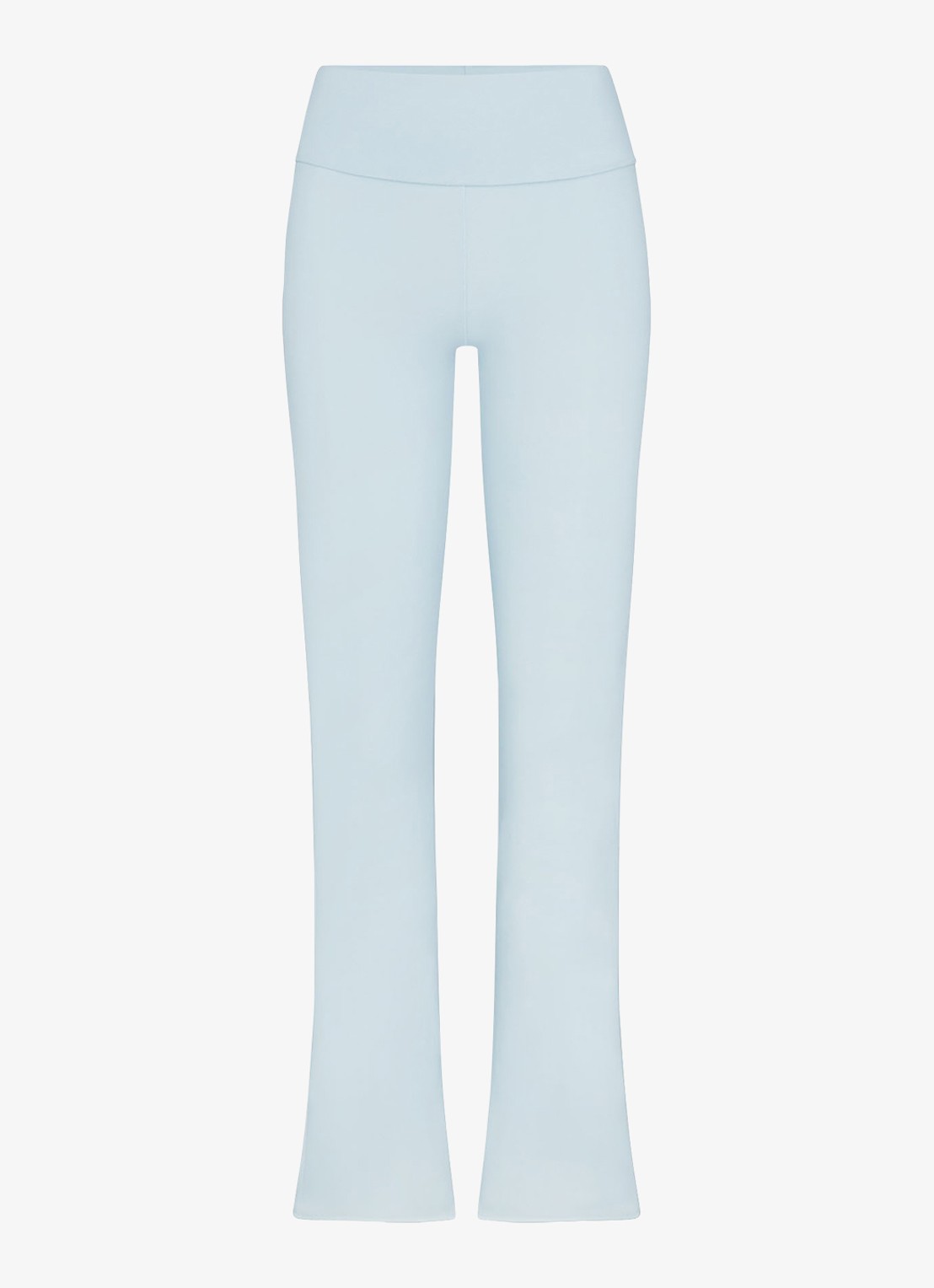 SKIMS Cotton Jersey mid waist straight fit loungebroek  - voorkant 2 lichtblauw