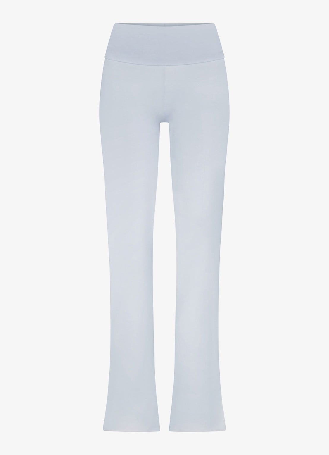 SKIMS Cotton Jersey mid waist straight fit loungebroek - voorkant lichtblauw