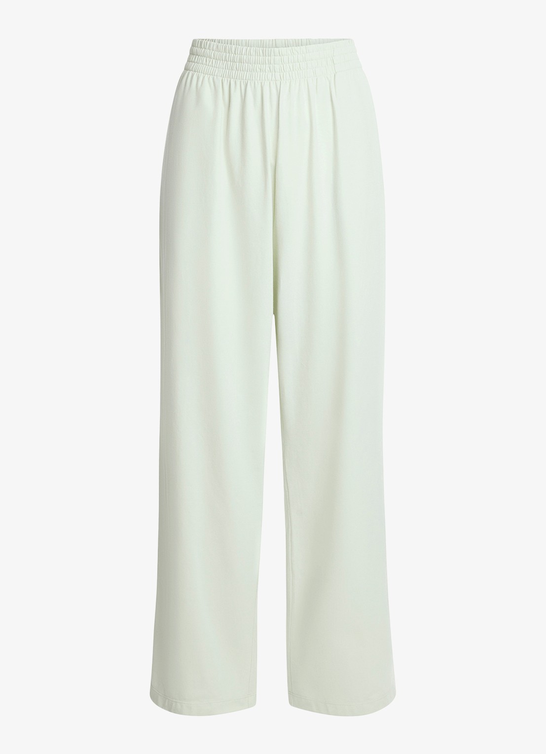 SKIMS Cotton Jersey mid waist wide fit loungebroek met steekzakken - voorkant 2 lichtgroen