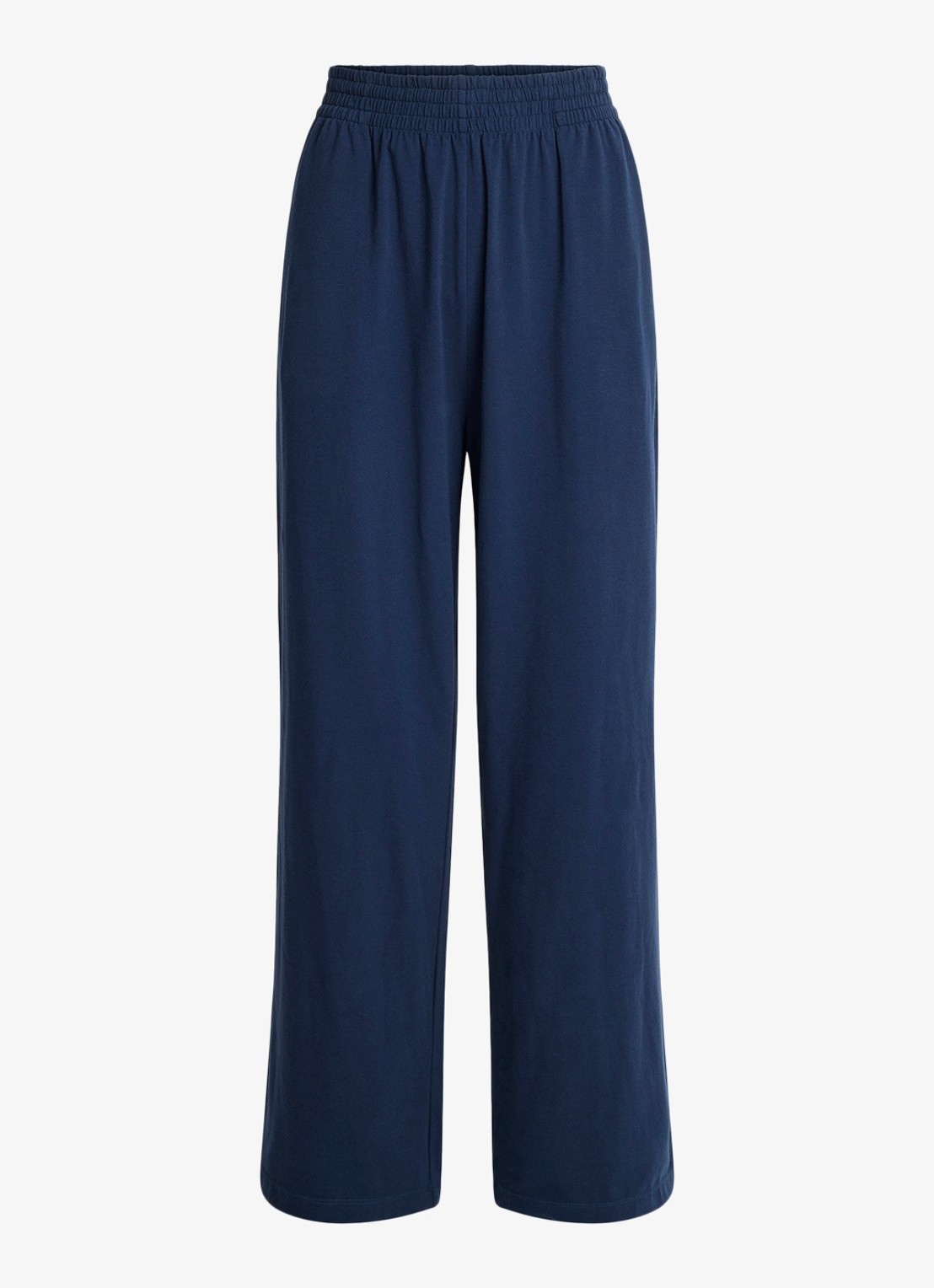 SKIMS Cotton Jersey mid waist wide fit loungebroek met steekzakken - voorkant 4 donkerblauw
