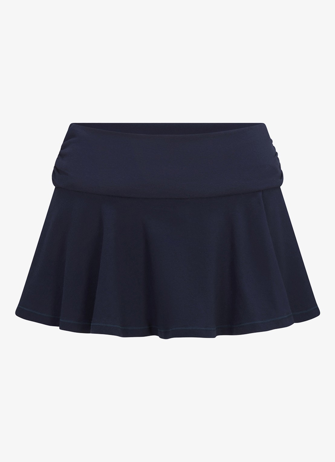 SKIMS Cotton Jersey minirok met volant - voorkant 3 donkerblauw