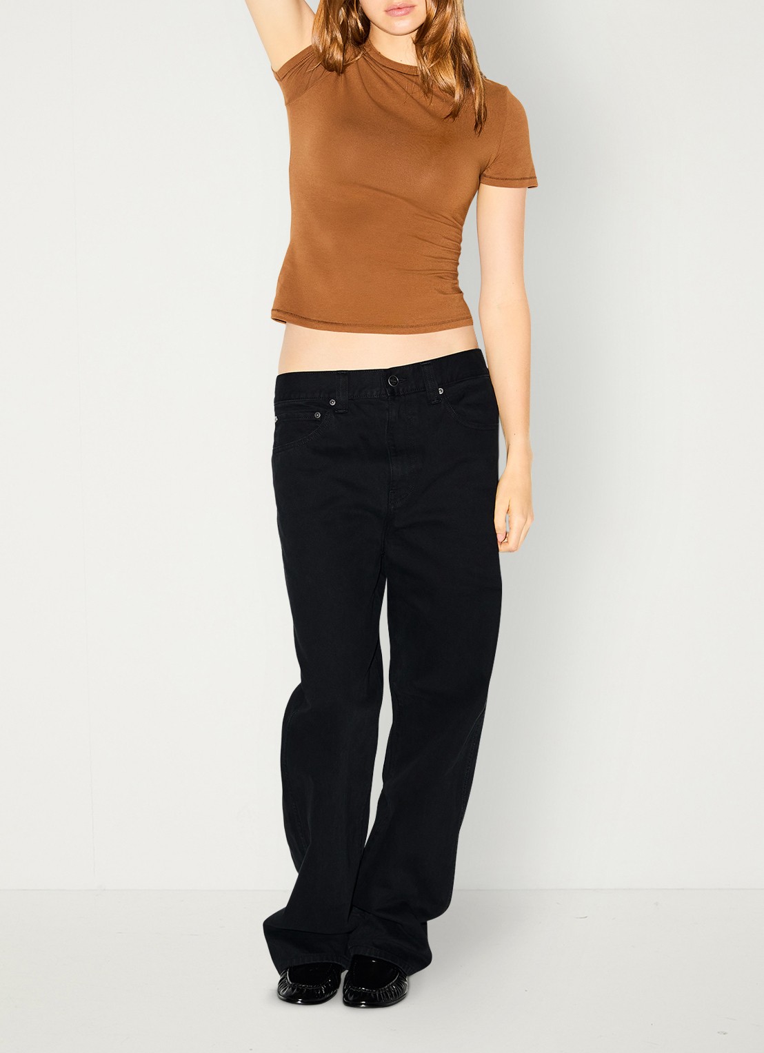 SKIMS Cotton Jersey T-shirt met ronde hals - voorkant 5 chai