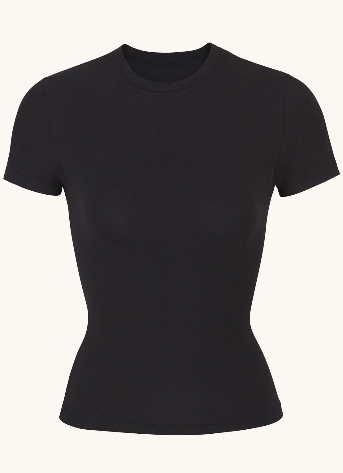 SKIMS Cotton Jersey T-shirt van jersey - voorkant 2 zwart
