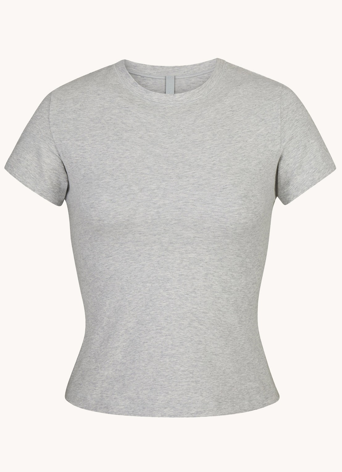 SKIMS Cotton Jersey T-shirt van jersey - voorkant 2 grijsmele