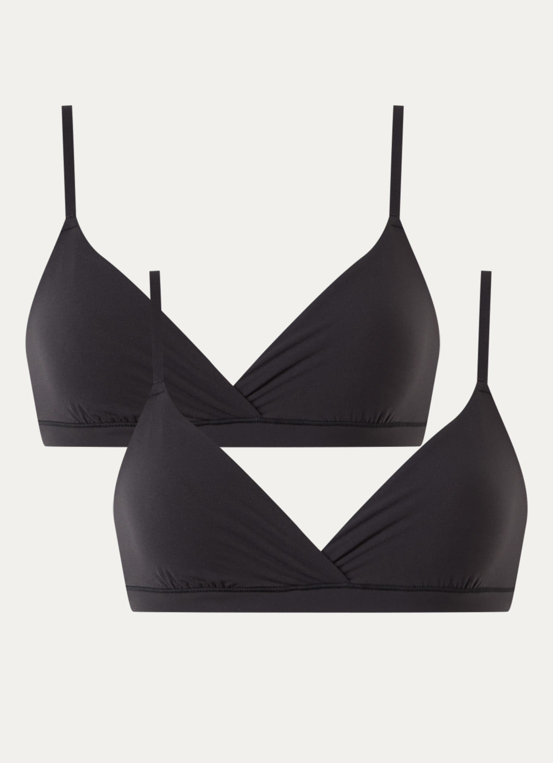 SKIMS Crsvr bralette in 2-pack - voorkant zwart