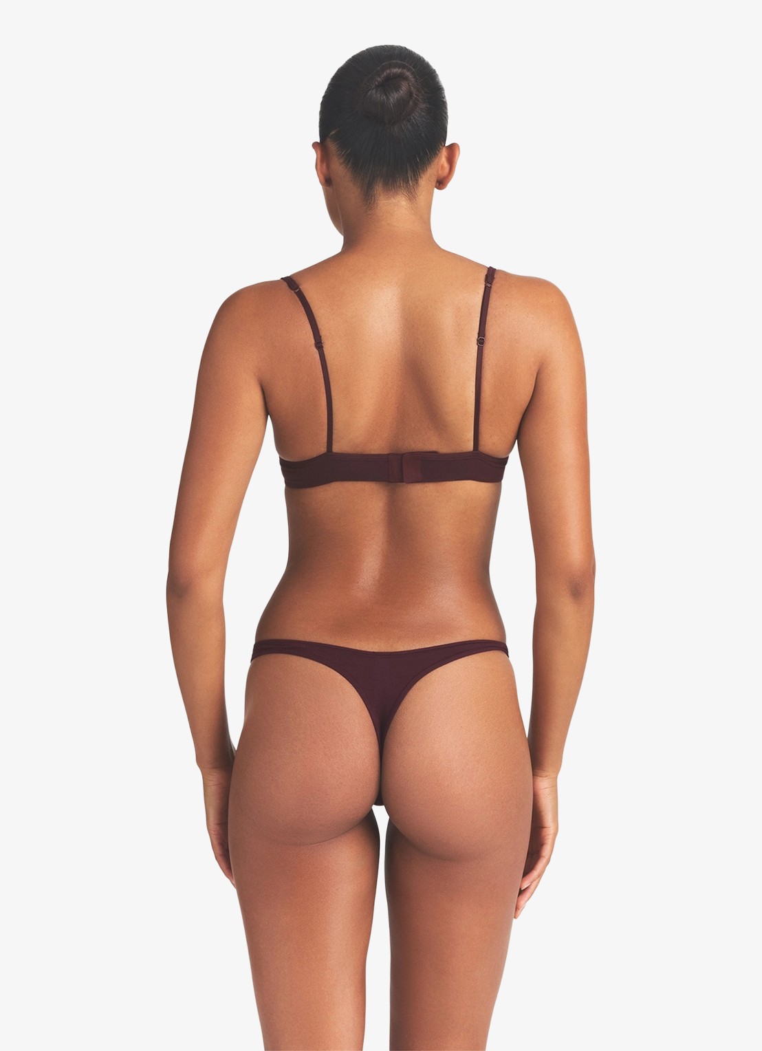 SKIMS Everyday Cotton string - achterkant 6 aubergine