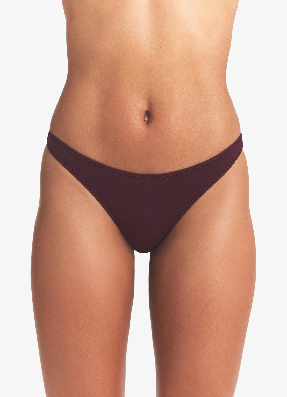 SKIMS Everyday Cotton string - detail 4 aubergine