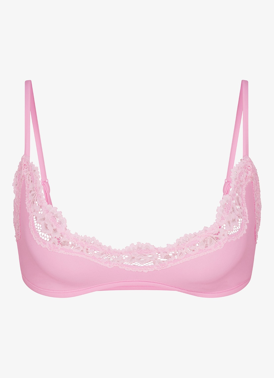 SKIMS Fit Everybody bralette met details van kant - voorkant roze