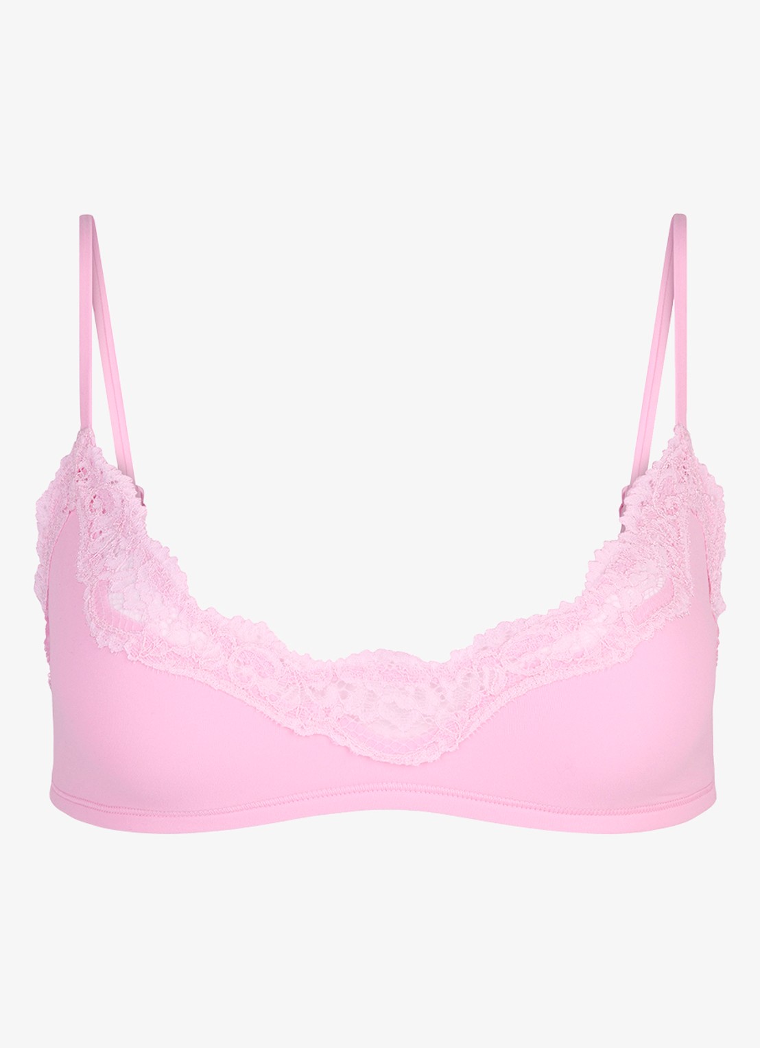 SKIMS Fit Everybody bralette met details van kant - voorkant 3 roze