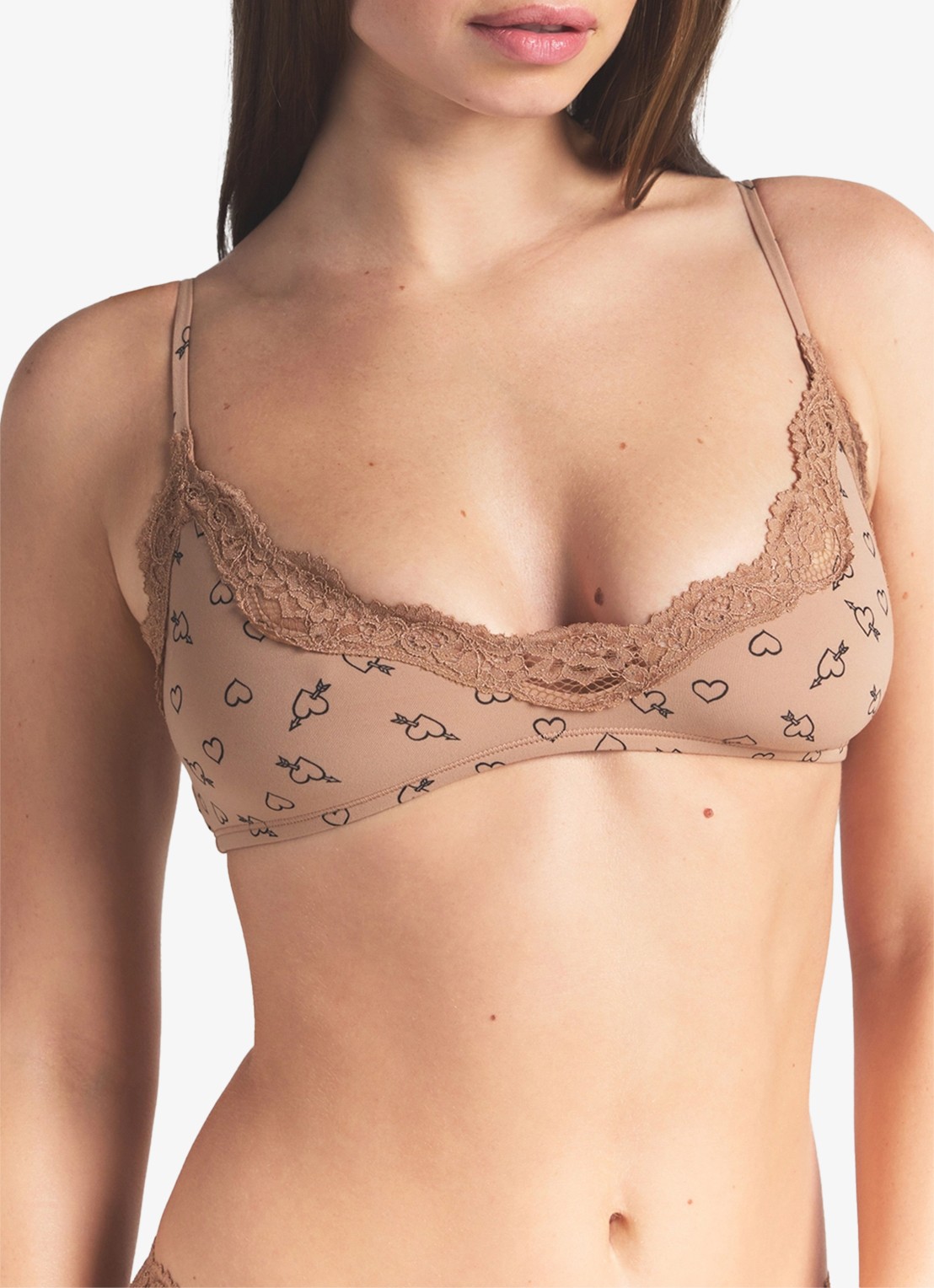 SKIMS Fits Everybody bralette met details van kant in 2-pack - detail 5 onyx and sketched hearts