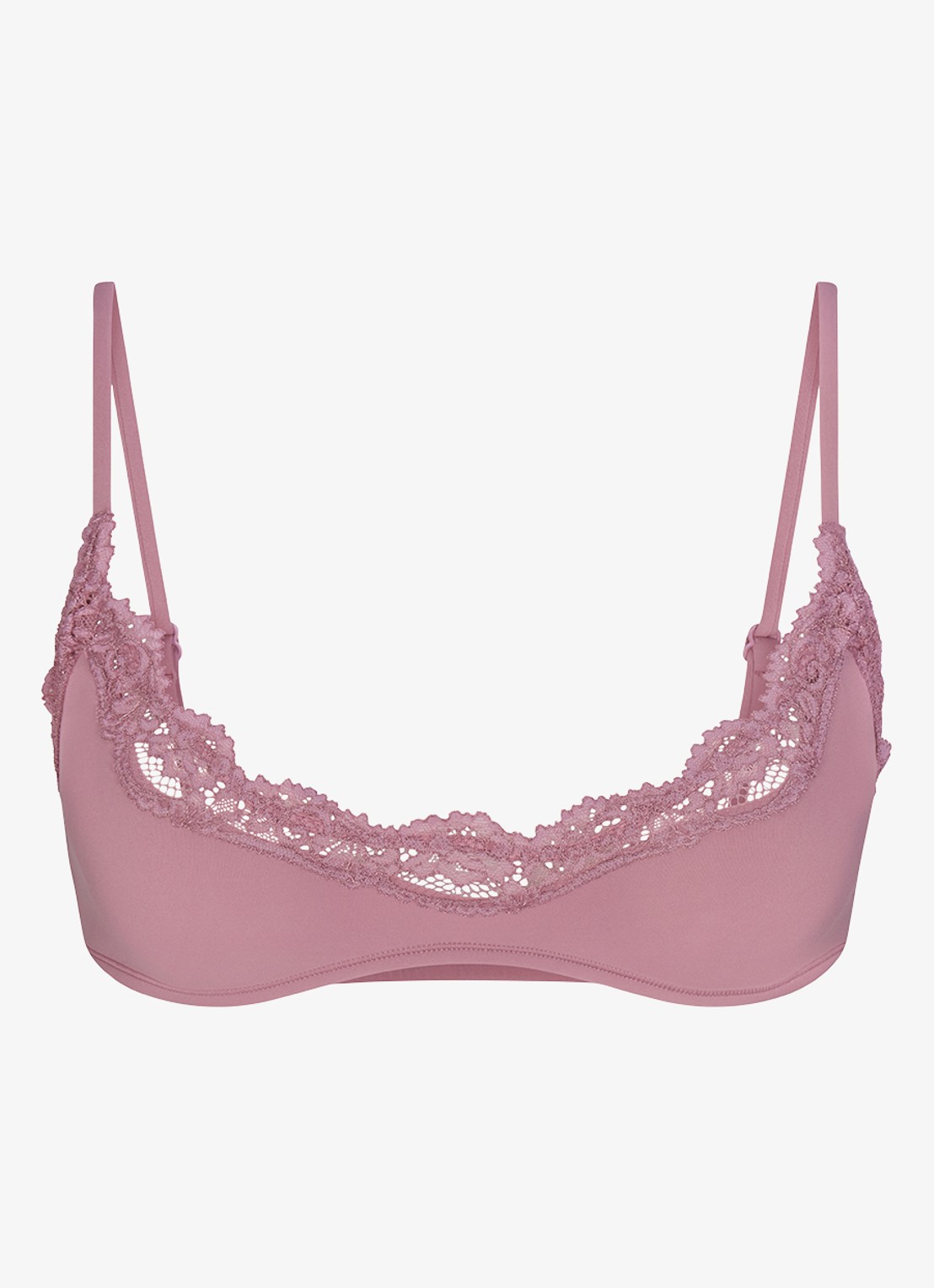 SKIMS Fits Everybody bralette met details van kant - voorkant 3 roze