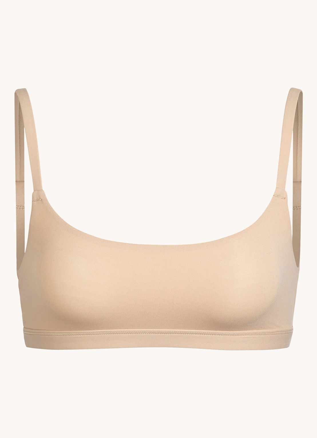 SKIMS Fits Everybody bralette zonder vulling - voorkant beige