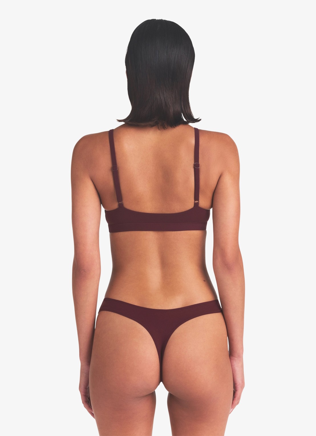 SKIMS Fits Everybody bralette - achterkant 4 bordeauxrood